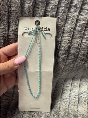 Pura Vida Aqua Beaded Necklace